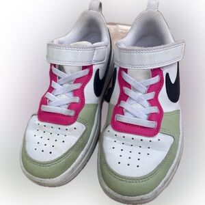 Nike Little Girls Court Borough Low Recraft Adjustable Strap Casual Sneakers